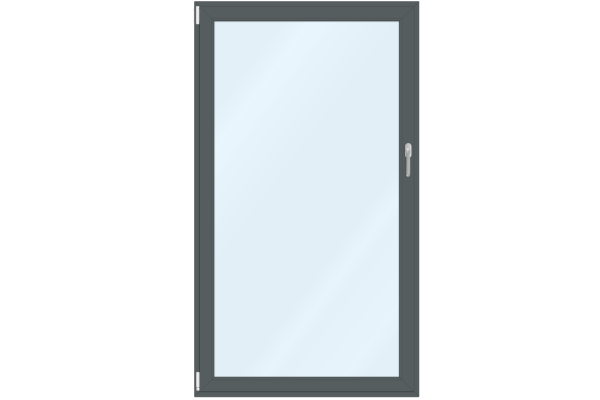 Balkontür Kunststoff-Aluminium Basaltgrau