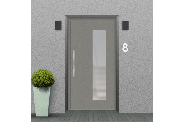 Haustür Aluminium Graualuminium
