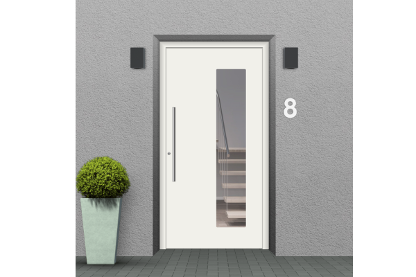 Haustür Aluminium Weiss