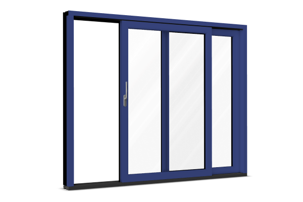 Terrassentür Aluminium Blau