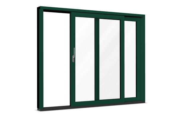 Terrassentür Aluminium Moosgrün