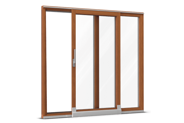 PSK-Tür Holz-Aluminium Eukalyptus