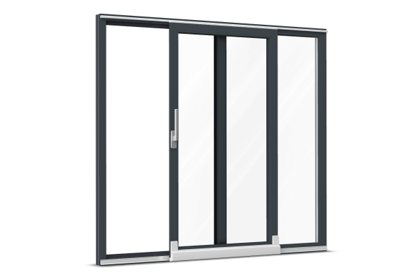 PSK-Tür Kunststoff-Aluminium Anthrazit
