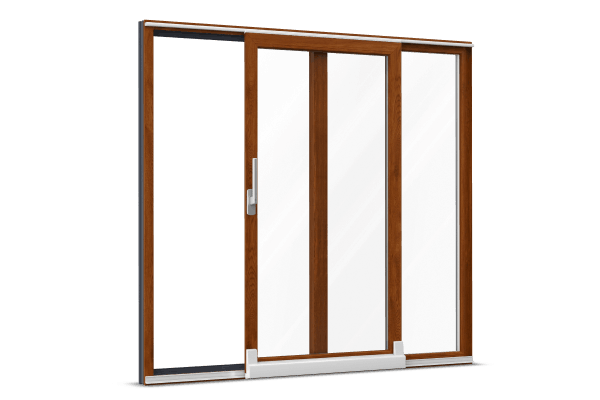 PSK-Tür Kunststoff-Aluminium Golden Oak