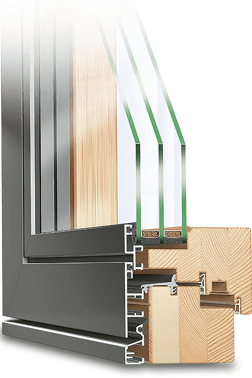 Holz-Alu Fenster Eco PLANO